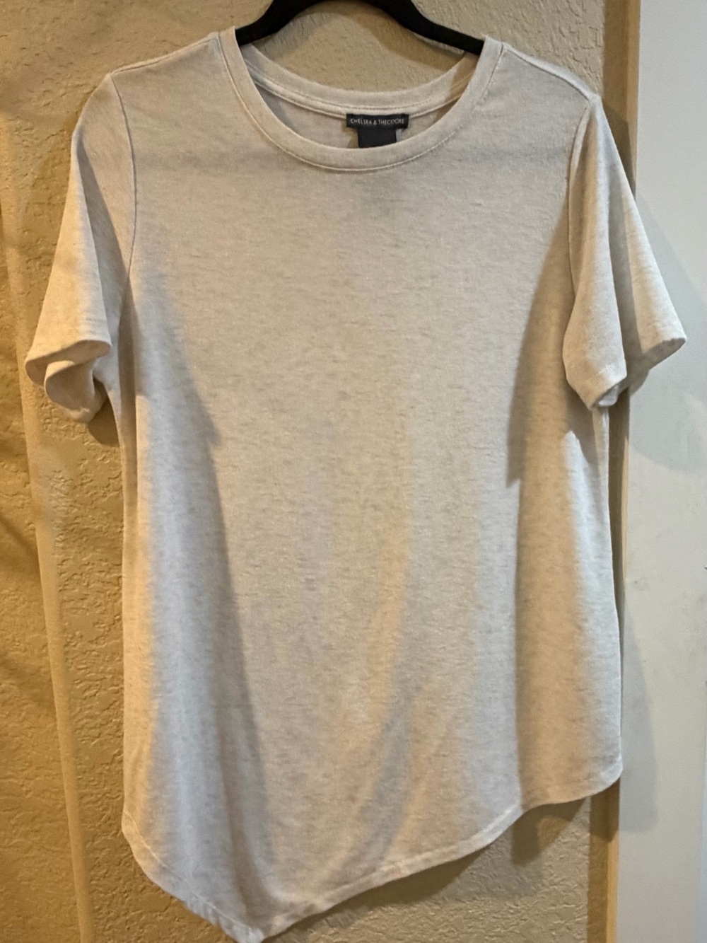 Chelsea & Theodore Short Sleeve Crew Tee - Light Beige